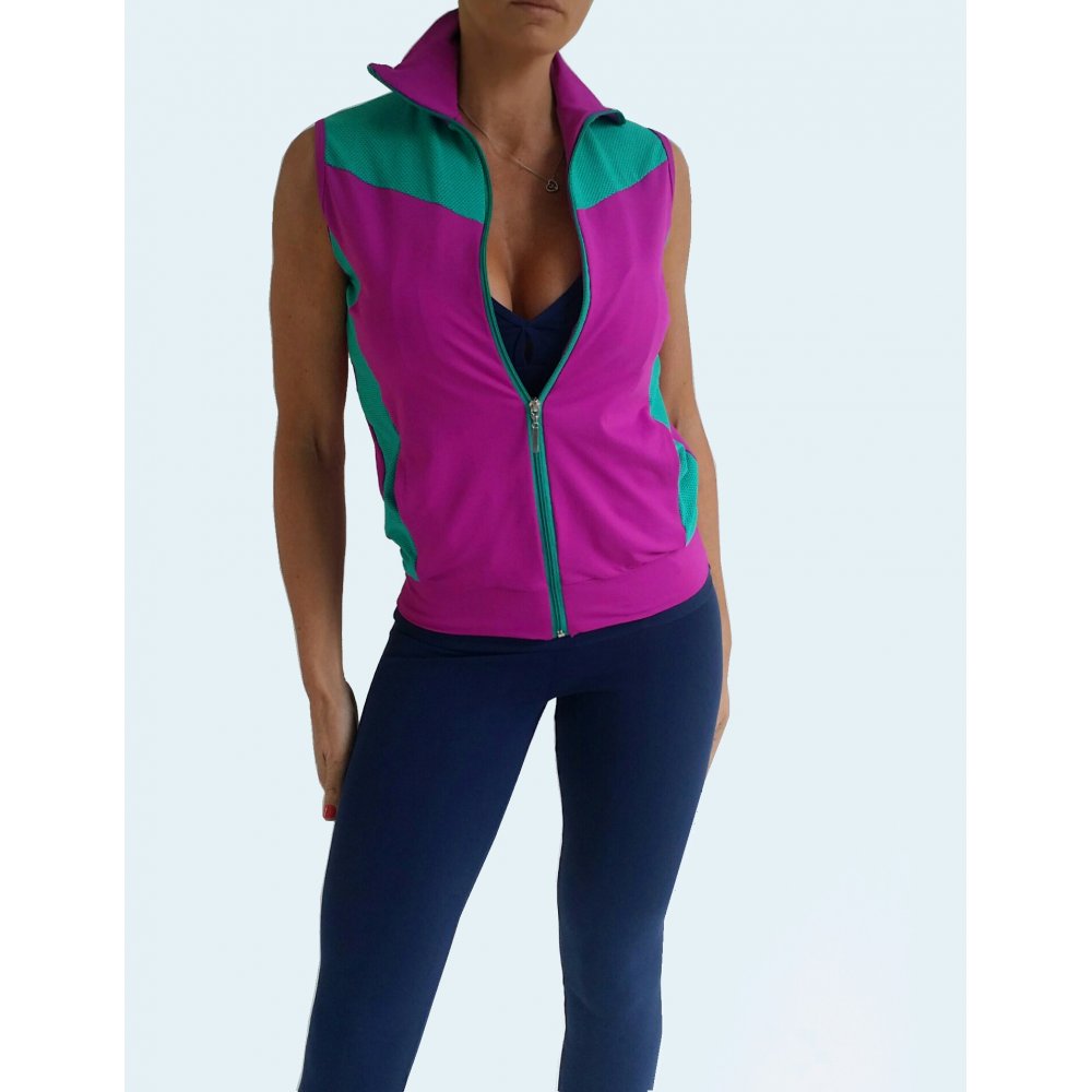 Sporty Sleeveless Running Vest Top/Jacket