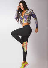 Zip Leg Lola Luxury Gym Legging Black