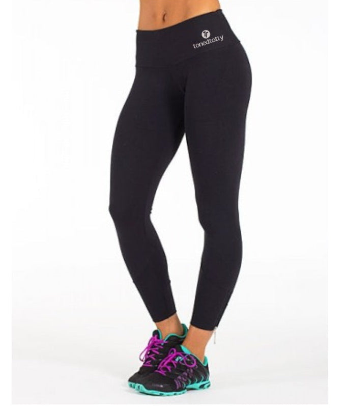 Zip Leg Lola Luxury Gym Legging Black