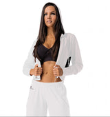 Ladies It Girl White Sports Fitness Jacket
