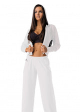 Ladies It Girl White Sports Fitness Jacket