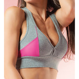 Little Minx Grey/Pink Sports Fitness Bra Top