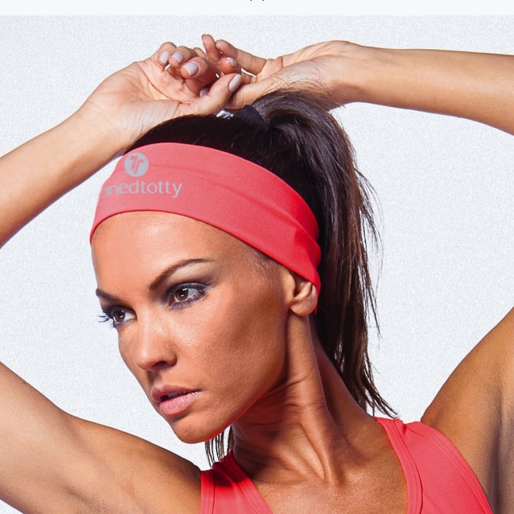 Neon Coral Fitness Headband