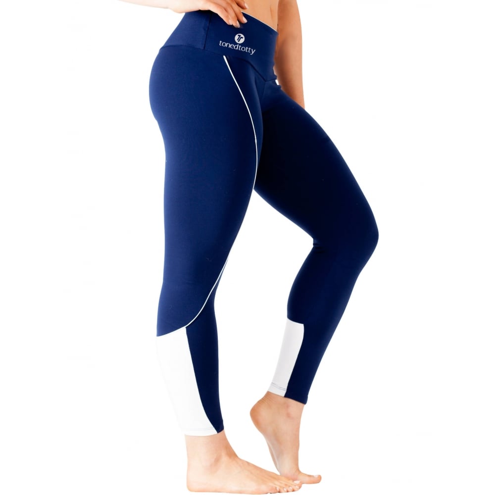 Ladies Navy Va Va Voom Luxury Fitness Leggings