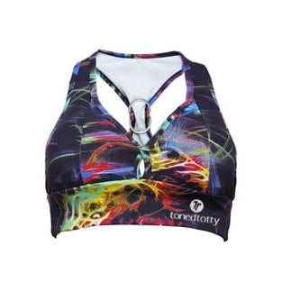 Electri-Cute Printed Supplex Sports Bra
