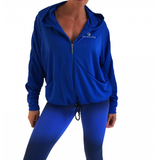 Cobalt Blue My Mind Oversized Boyfriend Jacket