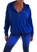 Cobalt Blue My Mind Oversized Boyfriend Jacket