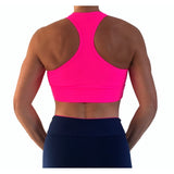 Neon Pink Hello Boys Sports Bra