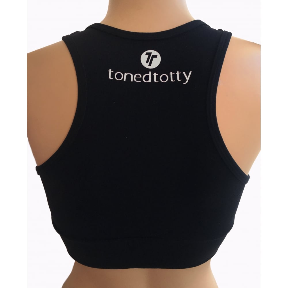 Black Fruit Salad Supplex Sports Bra Top