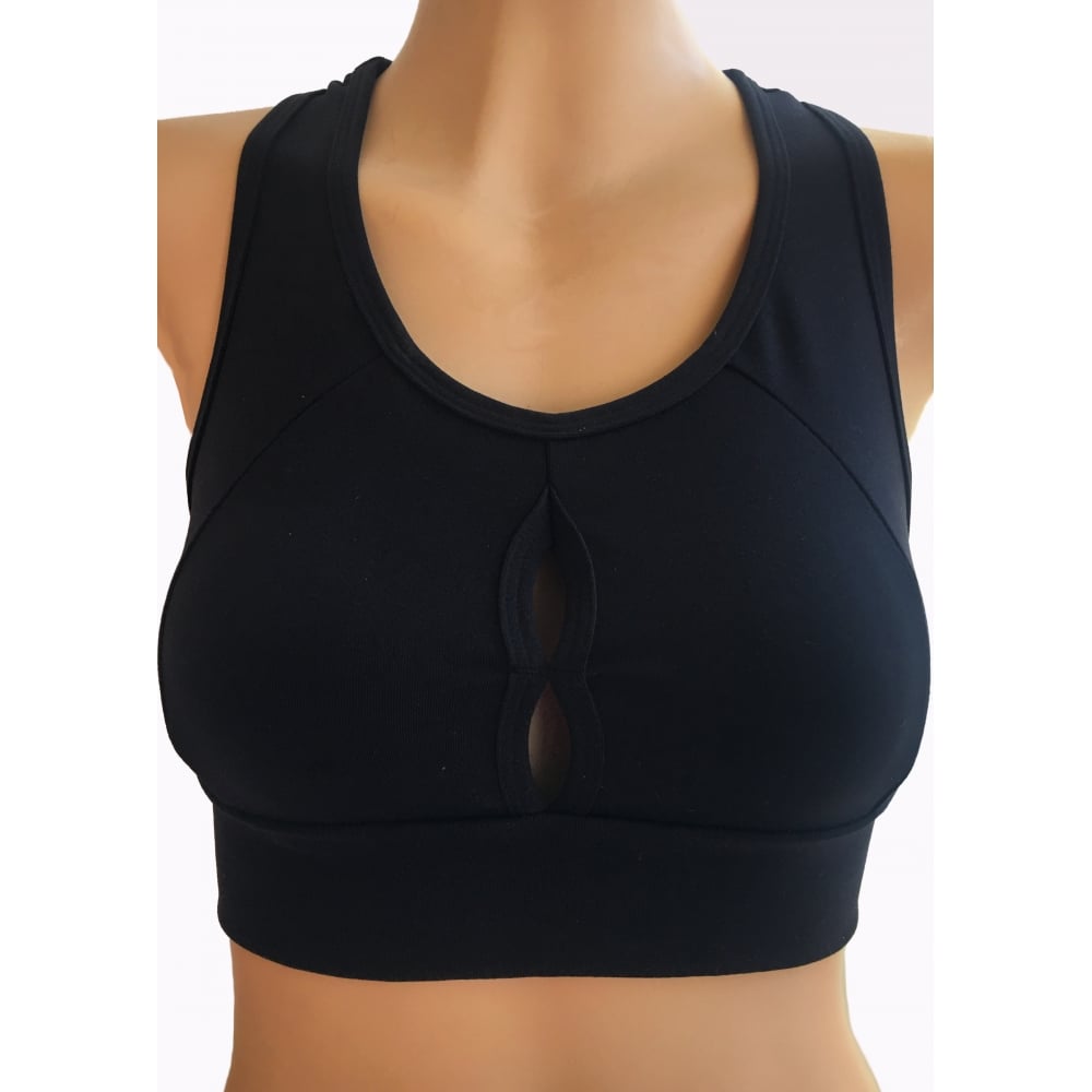 Black Fruit Salad Supplex Sports Bra Top