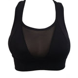 Bossgirl Black Supplex and Tulle Sports Bra Top