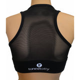 Bossgirl Black Supplex and Tulle Sports Bra Top