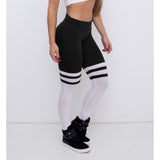 "Showgirls" Black and White Power Sock Leggings