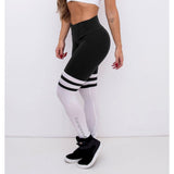 "Showgirls" Black and White Power Sock Leggings