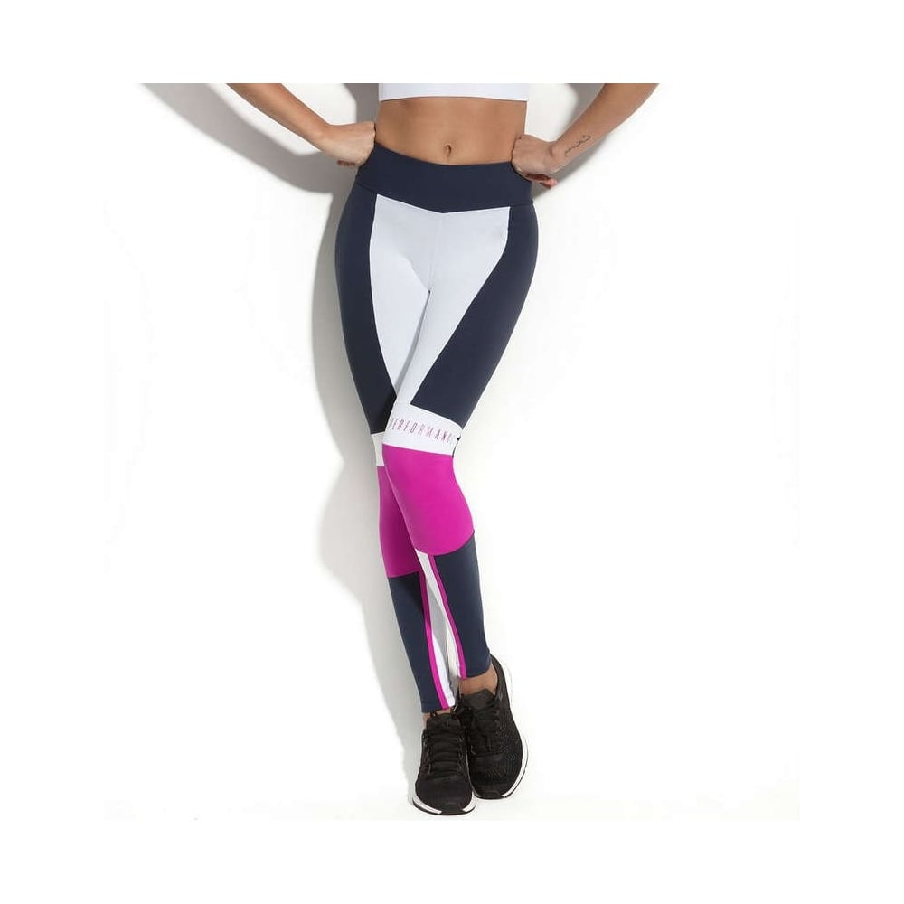 Courchevel Totty Performance Navy and White Sports Bra Top