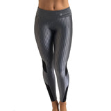 Steel-ing The Show Chrome Gym Leggings with Tulle