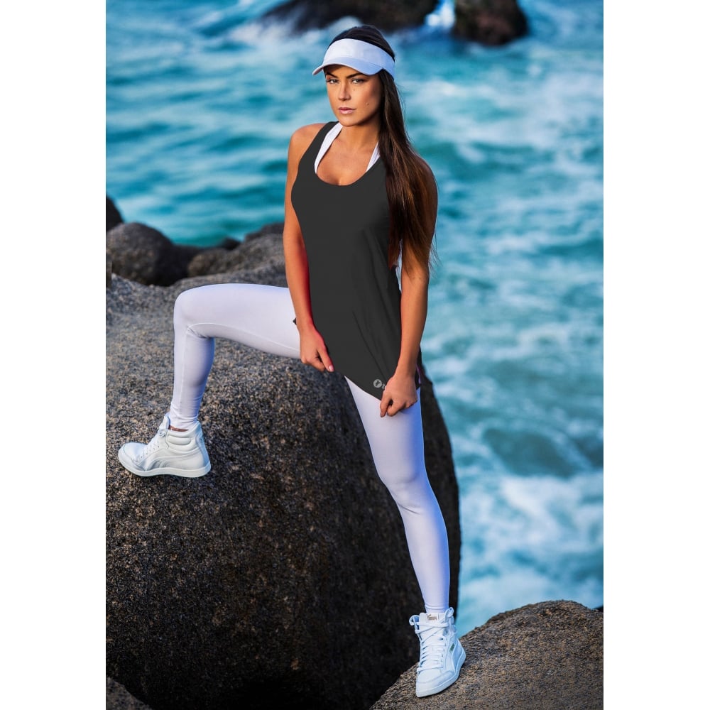Black Lady Godiva Fitness Fashion Vest Top