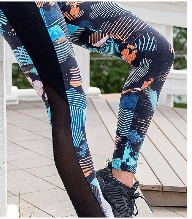 Calypso Half Print Supplex Gym Leggings