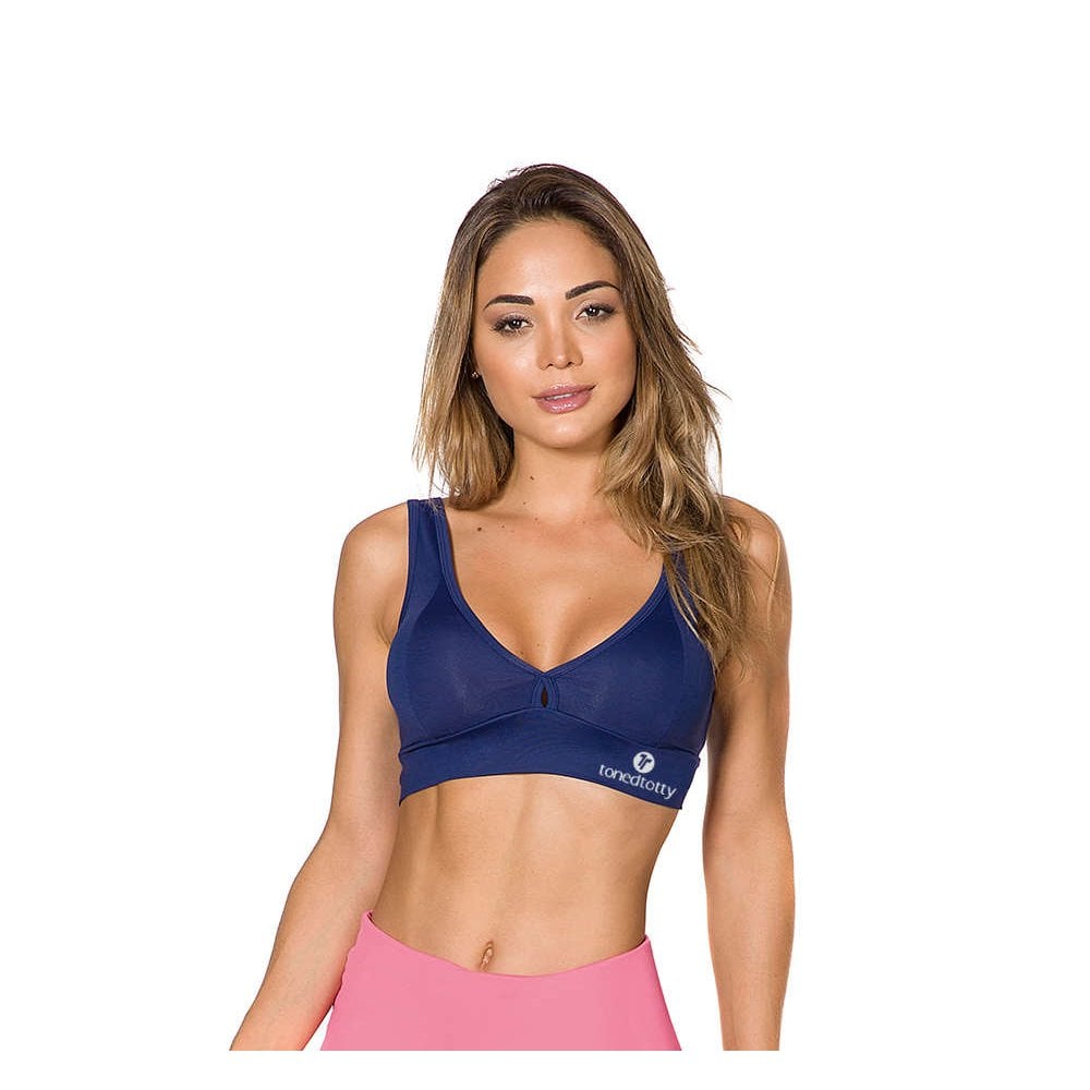 Oxford Navy V Back A Cut Above Sports Bra