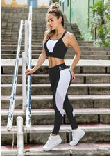 Mademoiselle Black and White Supplex Gym Leggings