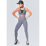 Grey Misbehave Supplex and Mesh Sports Bra Top