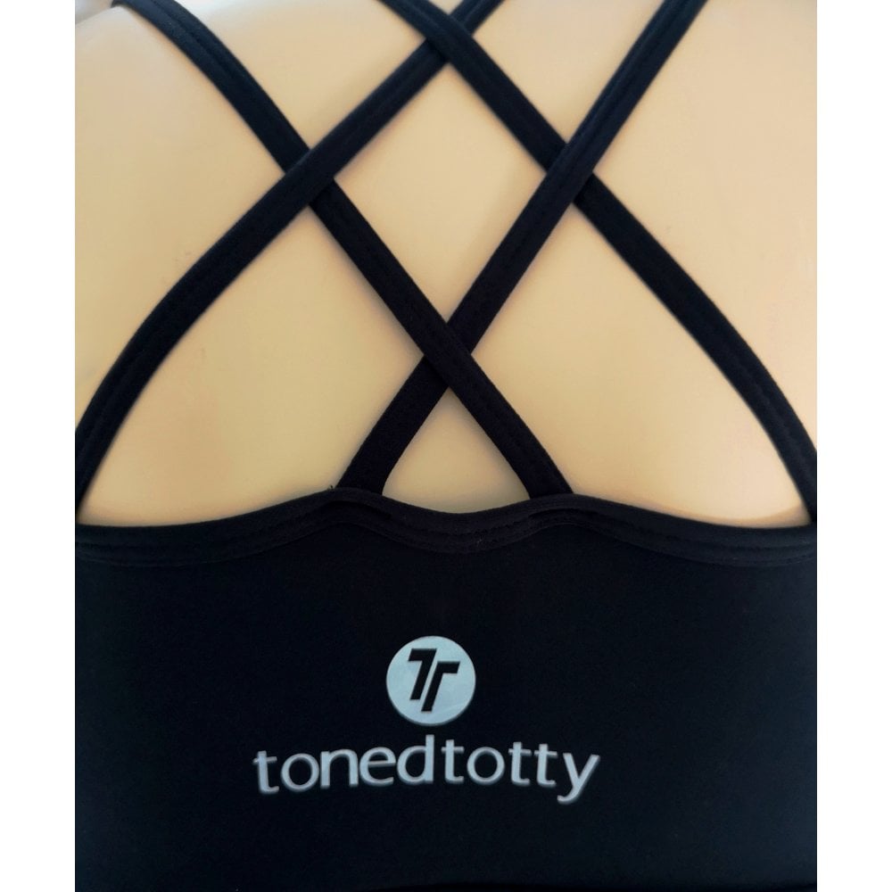 Mademoiselle Black and White Sports Fitness Bra