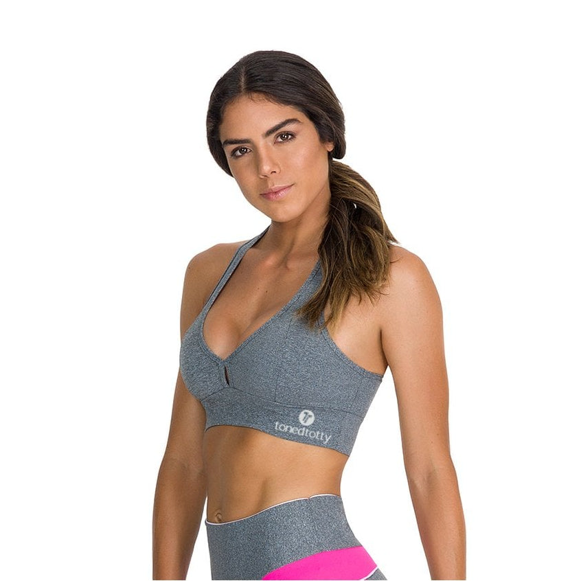 Grey Mescla Supplex Sports Bra