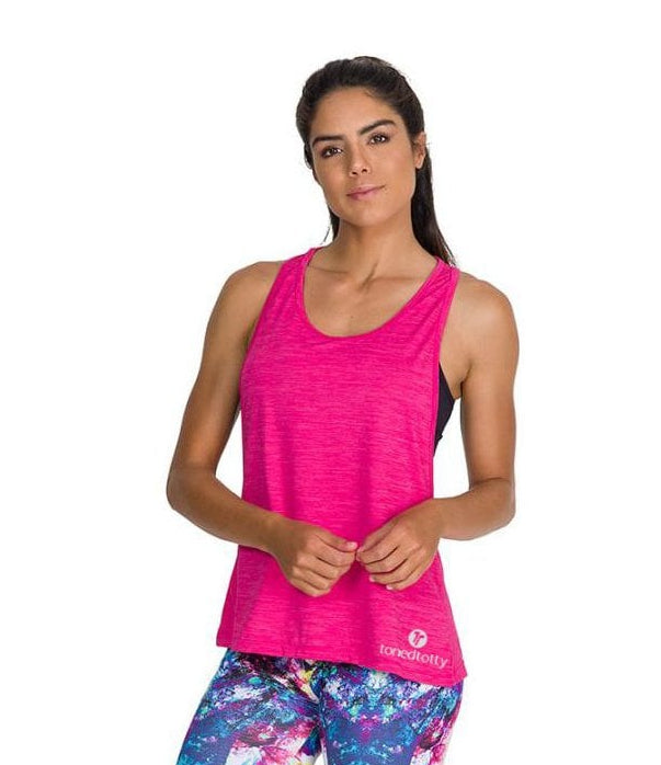 Pink Ladies Drop Armhole Fitness Vest