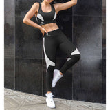 Strike A Pose Black & White Sport Running Tights