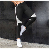 Strike A Pose Black & White Sport Running Tights