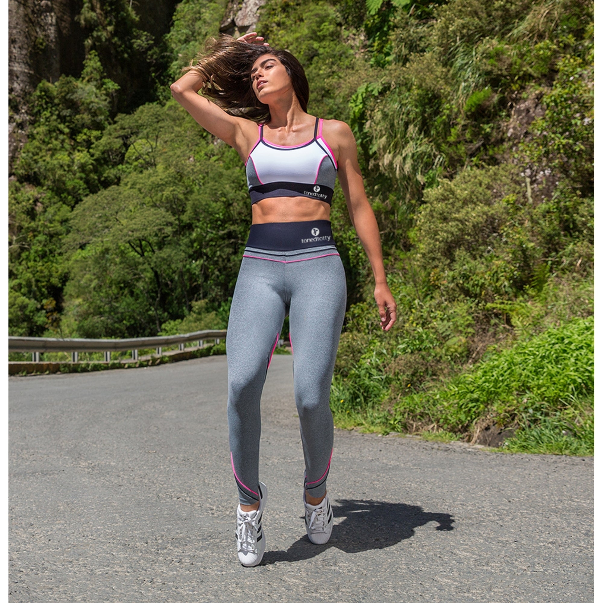 Care To Dance Grey Sports Fitness Bra Top