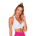 White Cosmo Supplex Fitness Bra