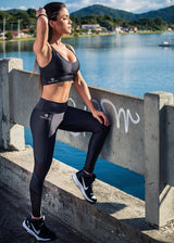 Coco Noir 2 Subtle Print Day To Night Fitness Leggings
