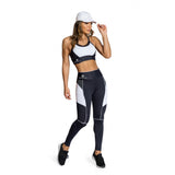 Demure Lycra Sport Running Tights BLK/WHT/SLATE