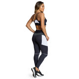 Demure Lycra Sport Running Tights BLK/WHT/SLATE