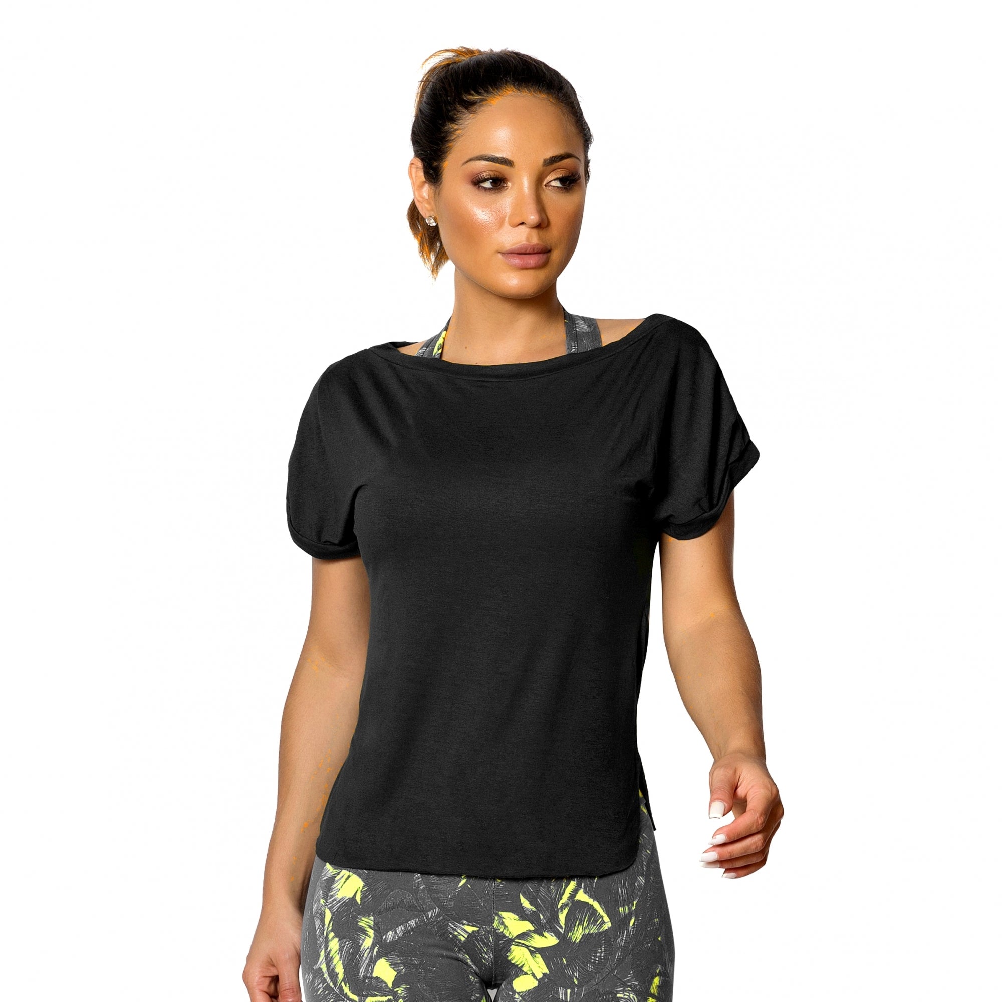 Viscolycra Slash Neck Tee