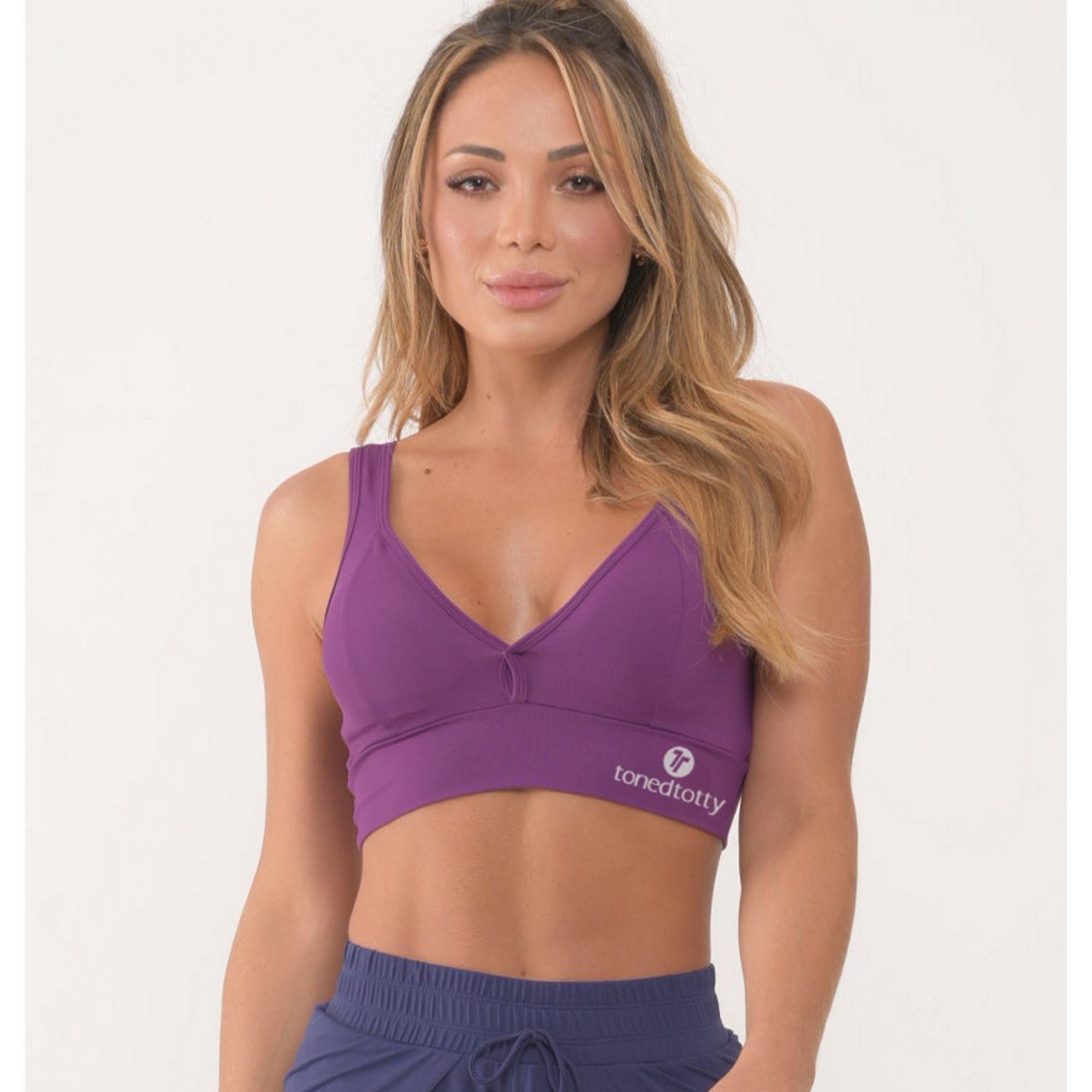 Purple Ultra Light Fitness Bra Top