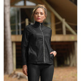 Black Leather Look Thermal Jacket