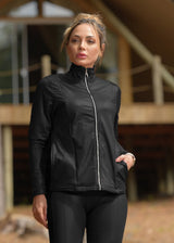 Black Leather Look Thermal Jacket
