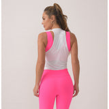 Neon Pink V Back Supplex Sports Bra