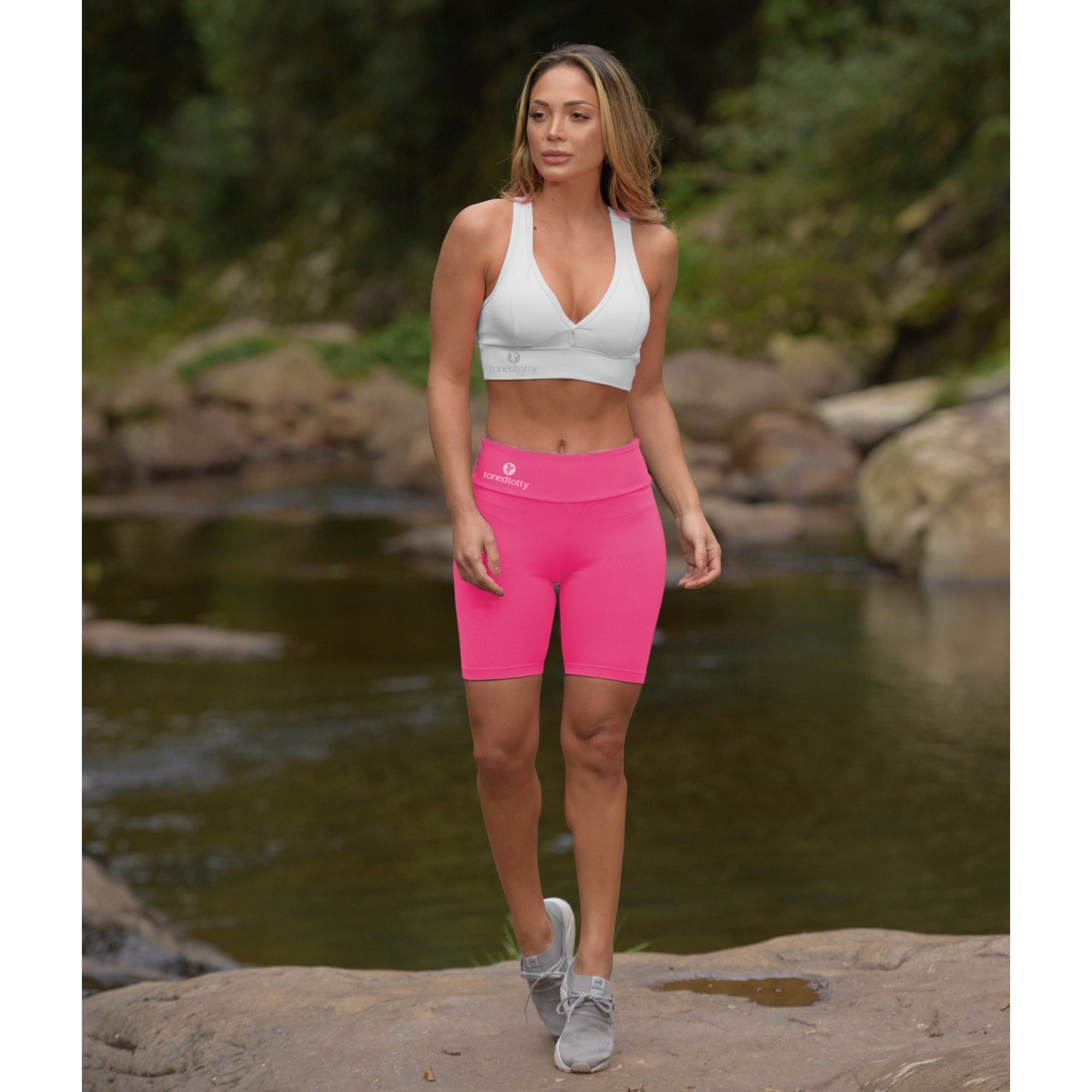 Neon Pink Supplex Bermuda Shorts