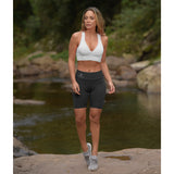 Black Supplex Bermuda Shorts