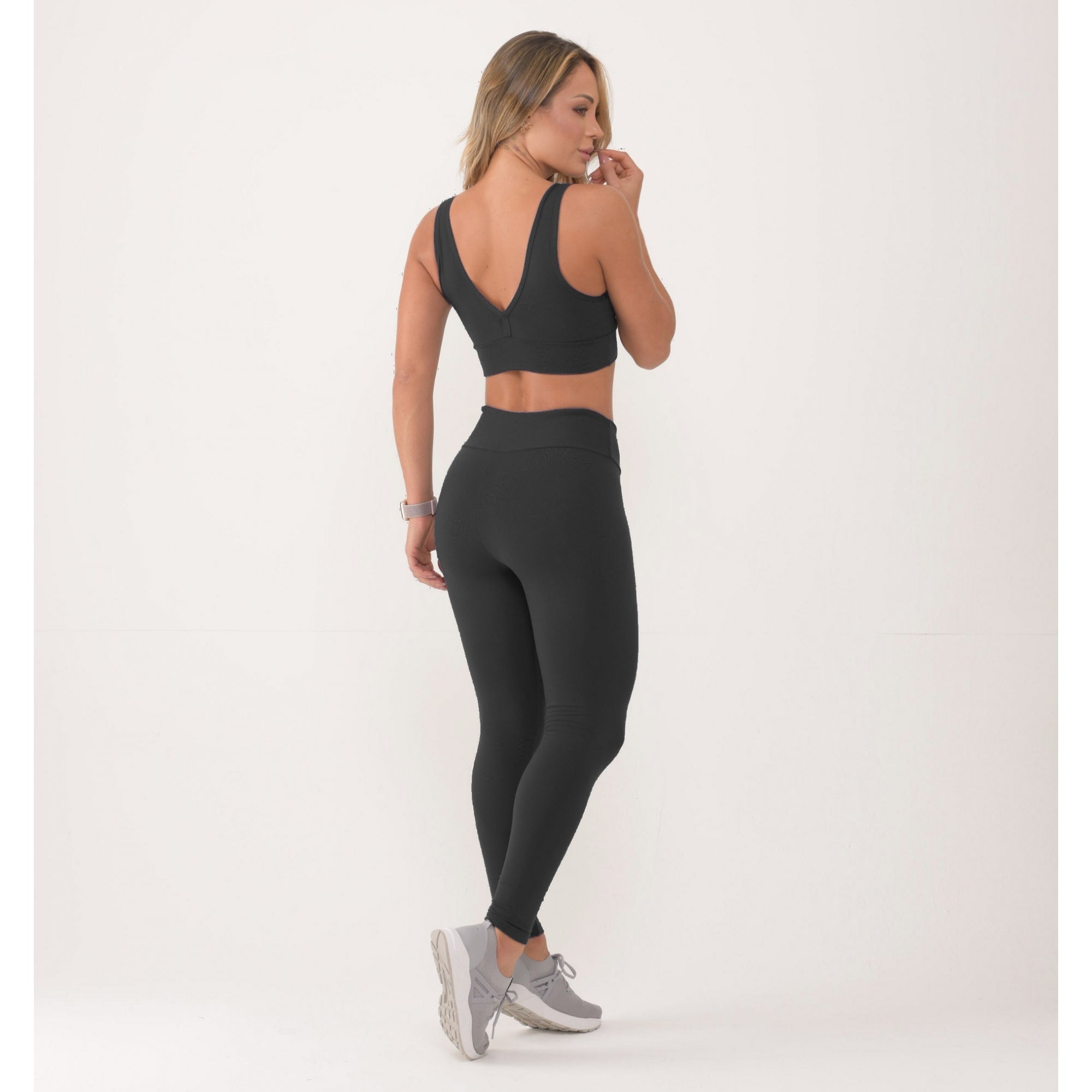 Black Light V Back Sports Bra