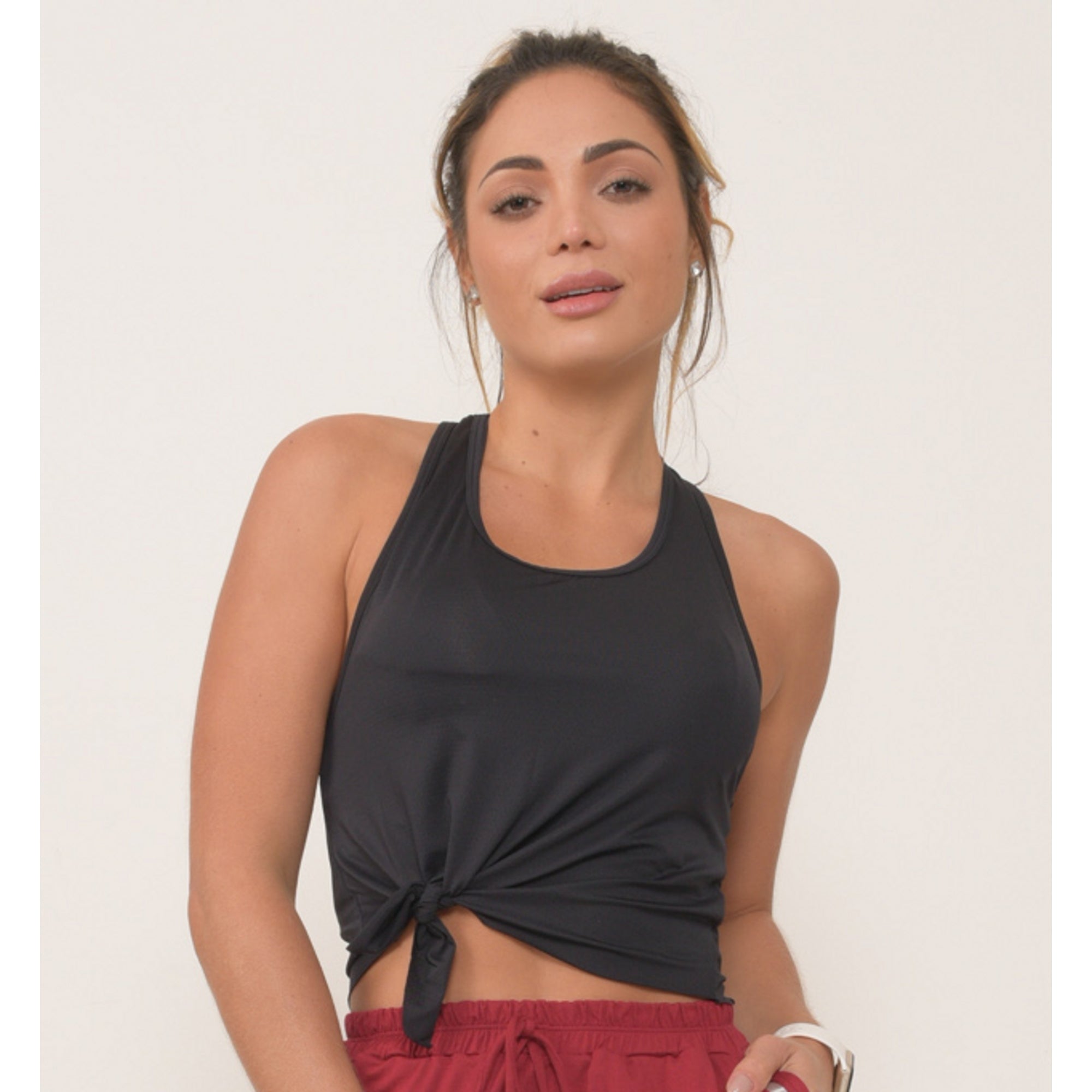 Black Fitness Crop Top