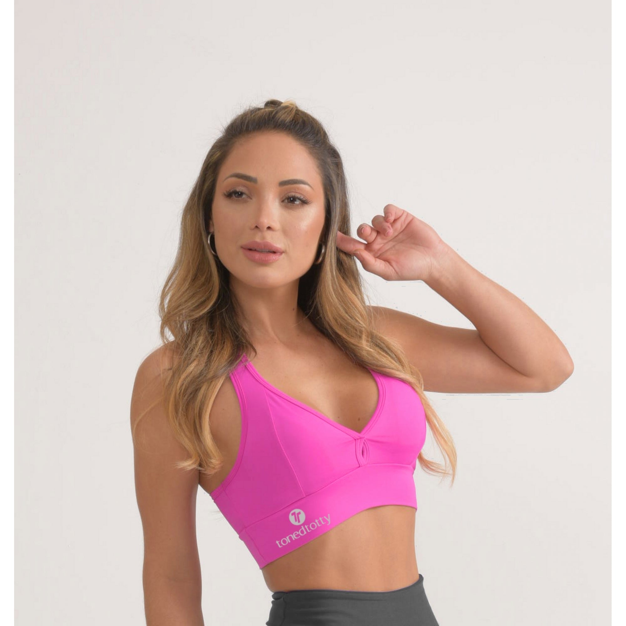 Fuschia Pink Ultra Light Sports Bra Top