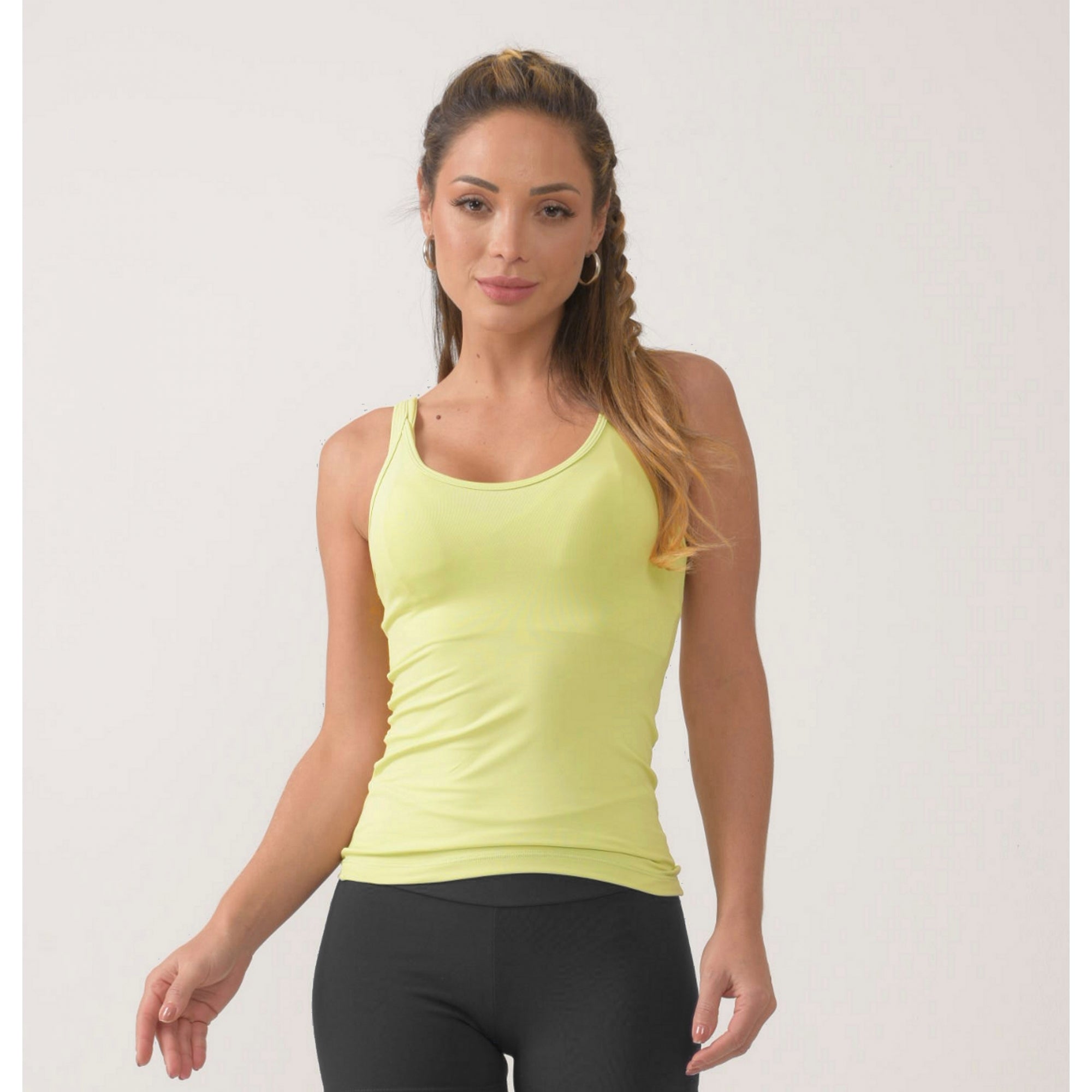 Limoncello Lime Fitted Fitness Vest Top