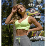 Soft Neon Yellow V Back Supplex Bra