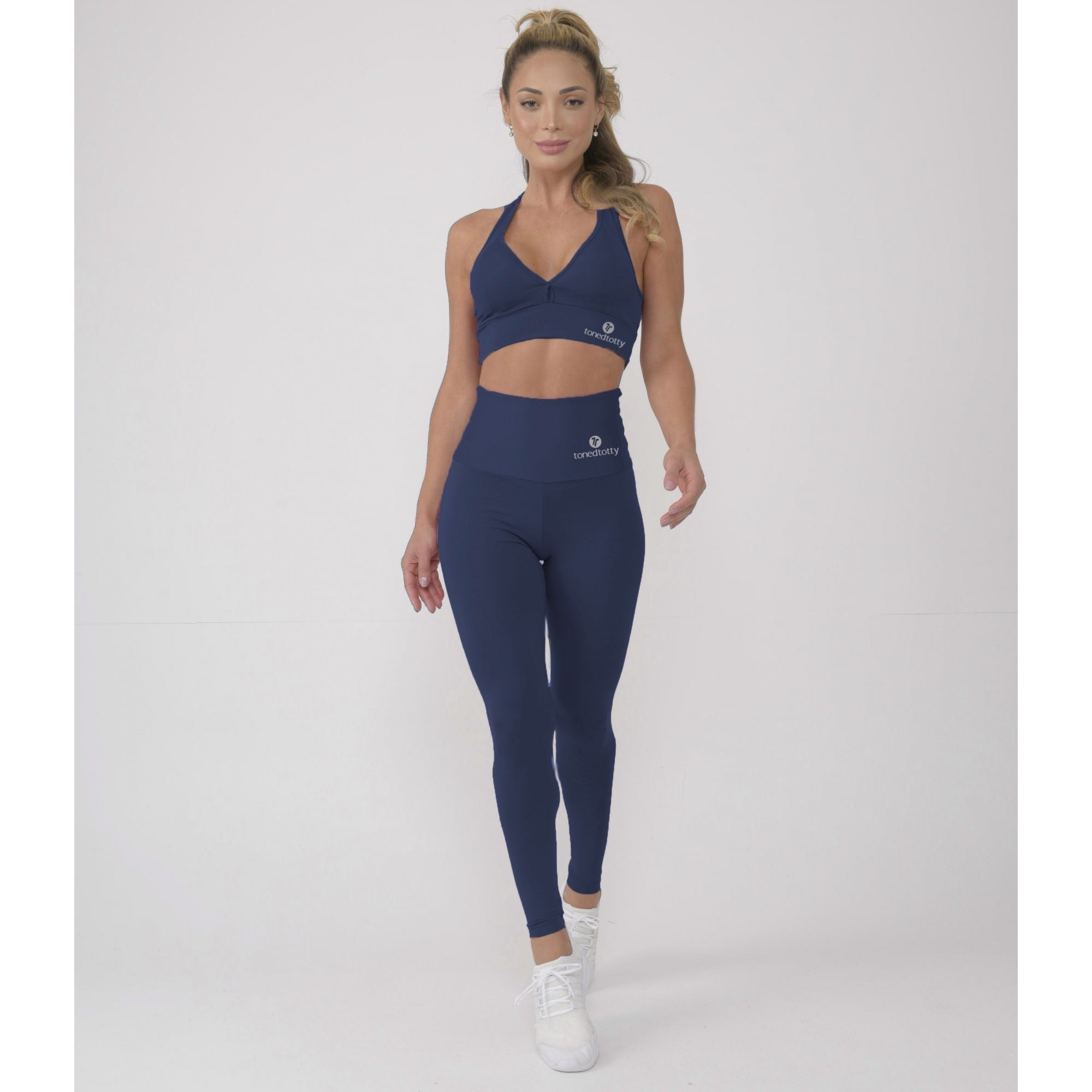 Navy Light Racerback Sports Bra