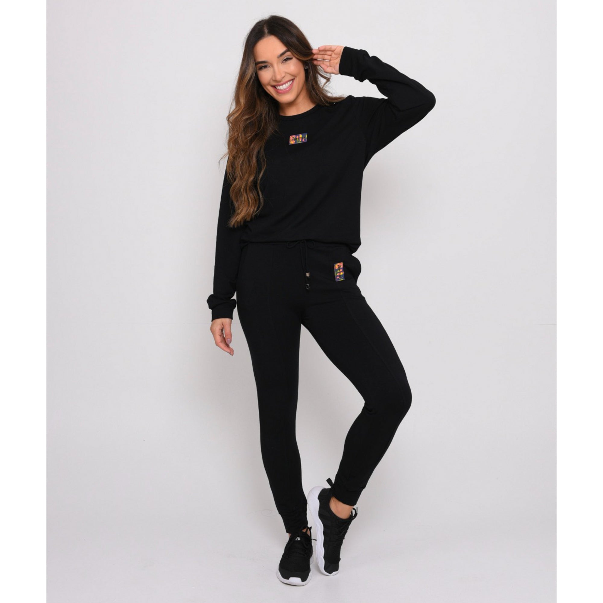 Black Aurora Oversized Sweatshirt