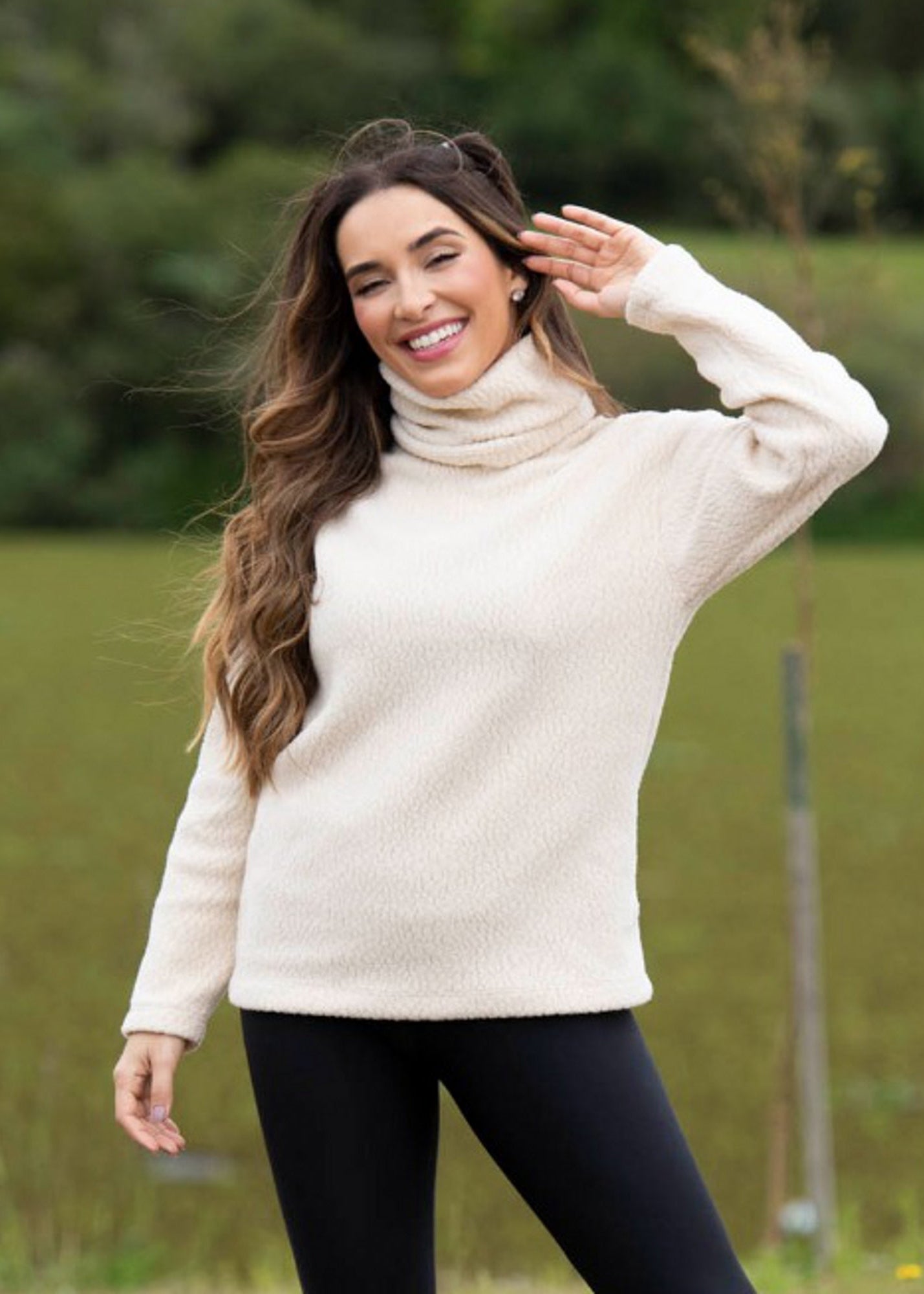 Toned Totty LTD EDT Sherpa Roll Neck Jumper